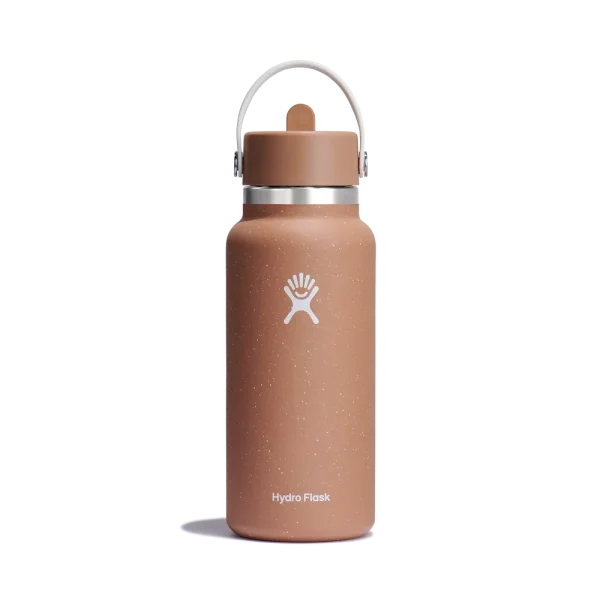 32oz (946mL) Wide Mouth with Flex Straw Cap Seasalt & Sandy - Image 3