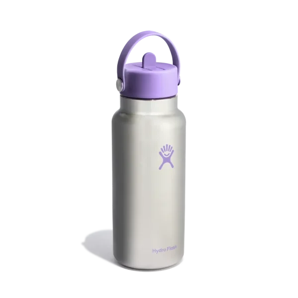 32oz (946mL) Wide Mouth with Flex Straw Cap Stainless Steel - Image 6
